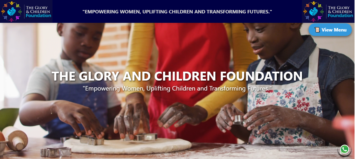 Screenshot of THE GLORY AND CHILDREN FOUNDATION