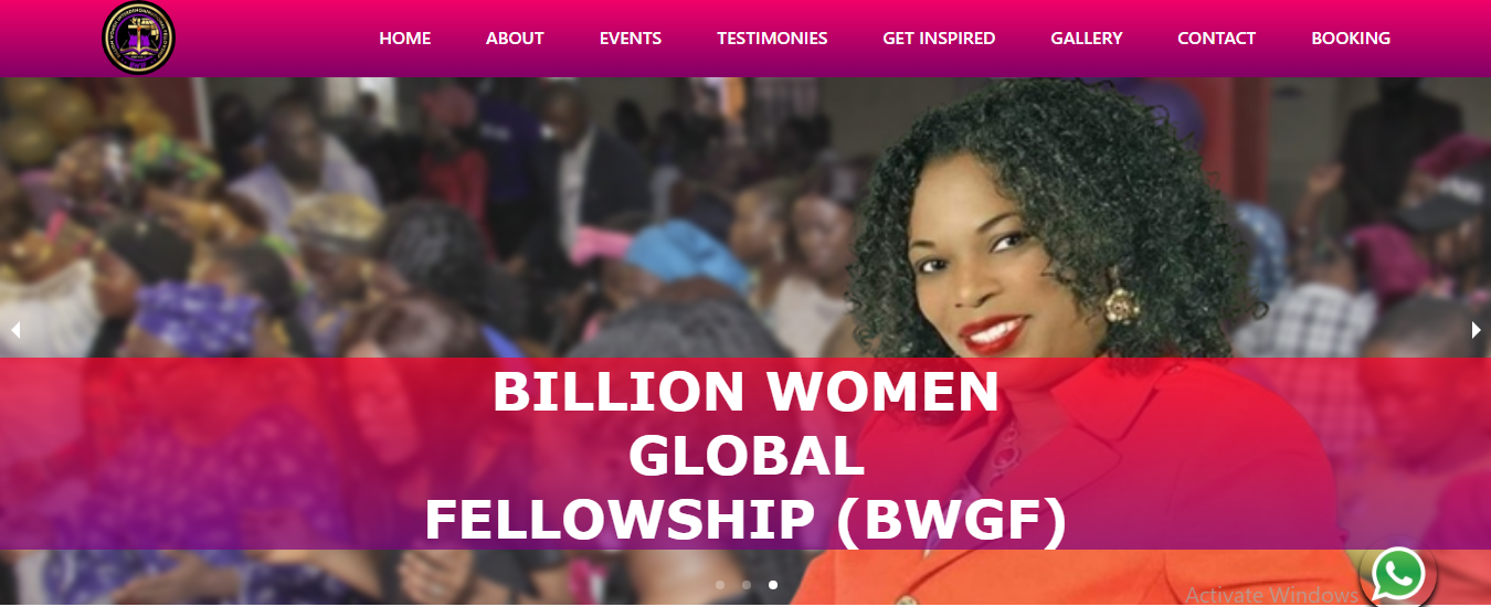 Screenshot of BILLION WOMEN GLOBAL FELLOWSHIP (BWGF)
